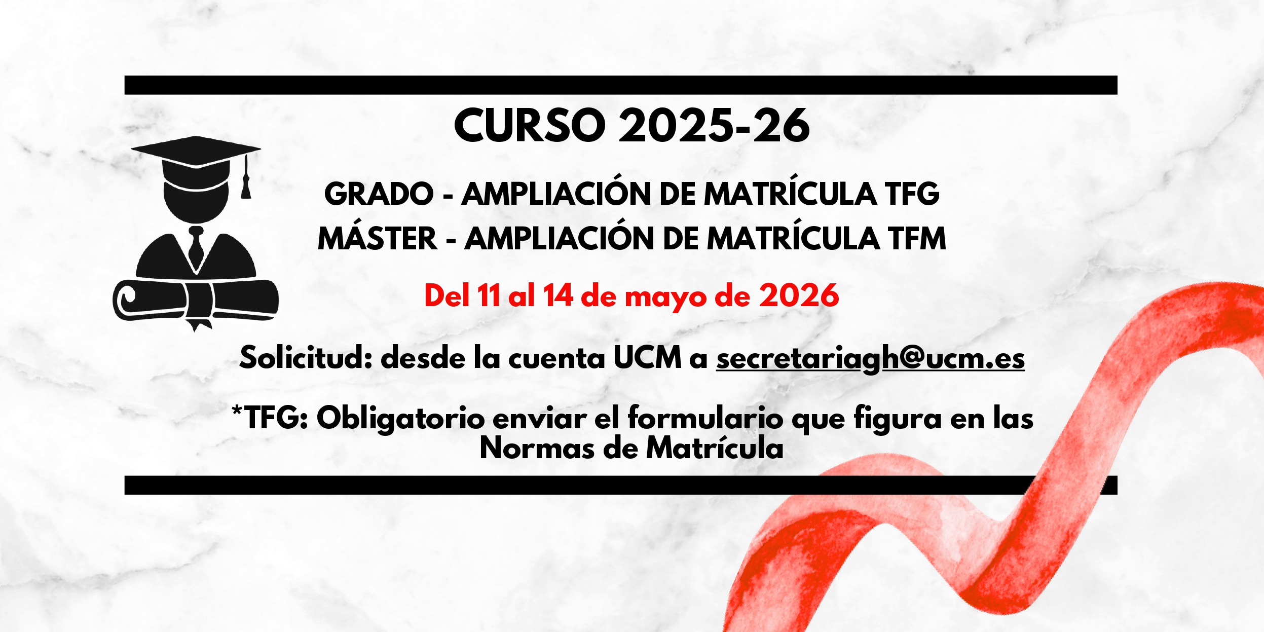 Ampliación de matrícula TFG y TFM